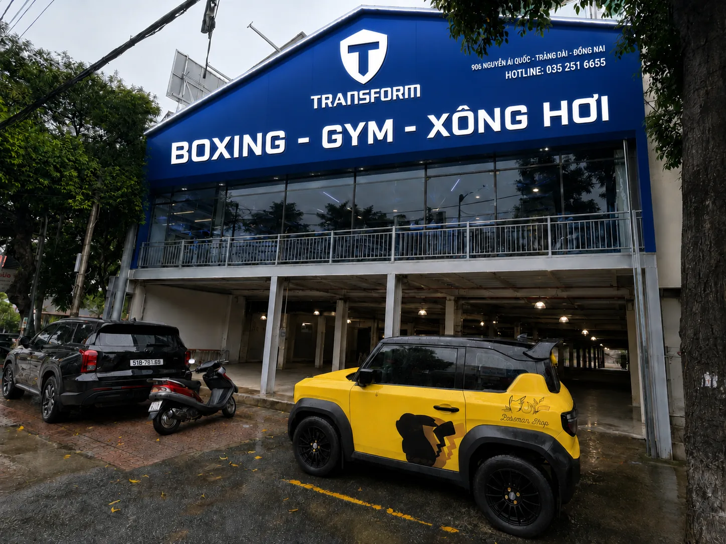 Hình minh họa mặt tiền dự kiến của Transform Gym Biên Hòa